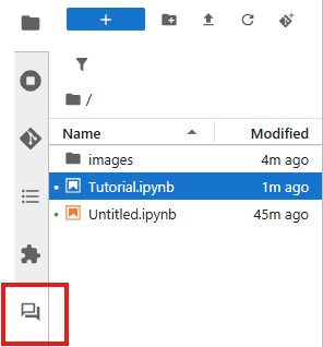 Jupyter AI chat button